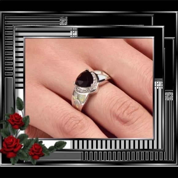 🌺🌴🌺 BLACK ONYX OPAL RING 🌺🌴🌺 - Picture 4 of 7